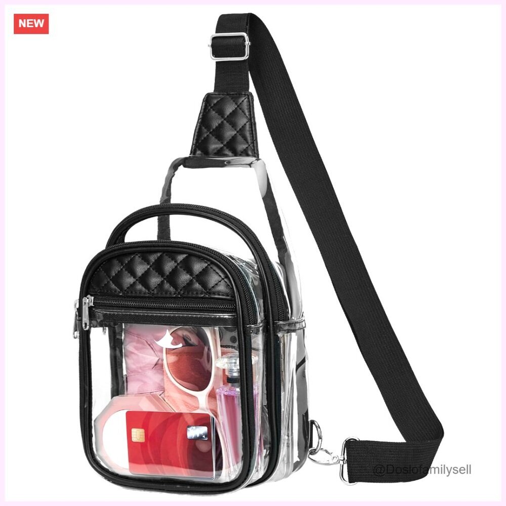 Clear Crossbody Bag for Stadium Events Concerts Festivals